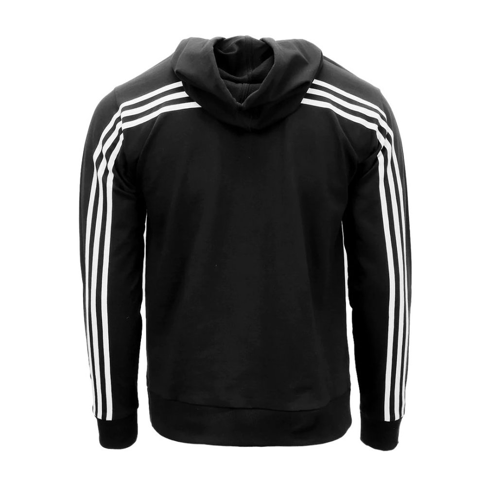 Adidas - NWT Black Three Stripe Lightweight Hoodie - XL - Picture 2 of 3